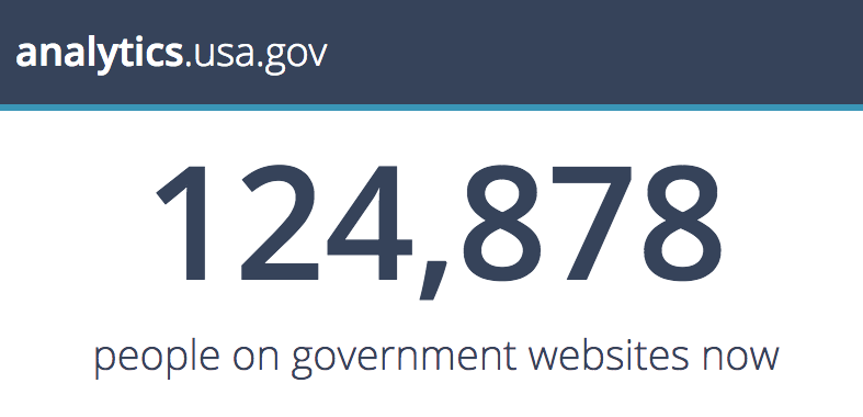 The analytics.usa.gov homepage.