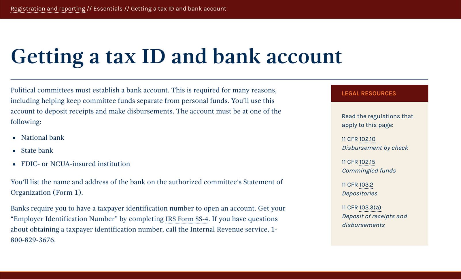 An example of a page from beta.fec.gov that used a Close test.